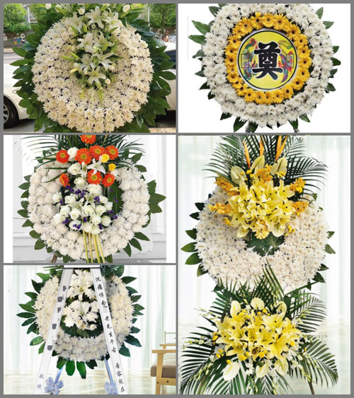 湖北黄冈市黄梅县孔垄镇余墩村花圈速递