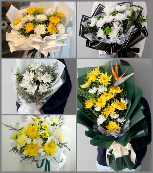 湖北黄冈市黄梅县孔垄镇余墩村白事花束代送